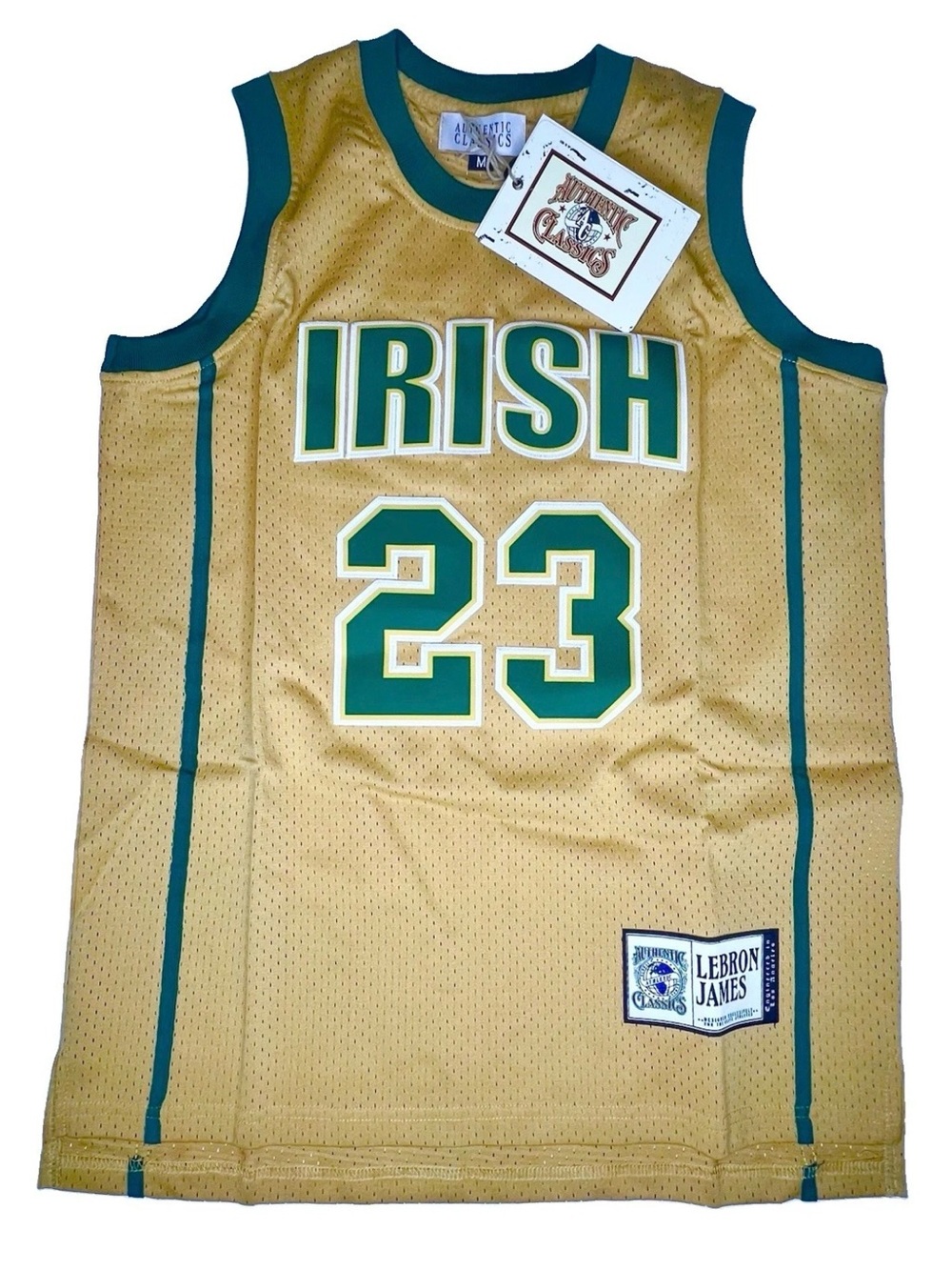 (Medium) LeBron James #23 St Vincent St Mary Irish High School Basketball Jersey
